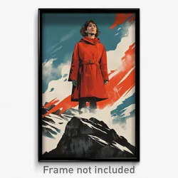 Icelandic Movie Poster - Girl Feeling Undermined, Well To Do Red Coat (Print)