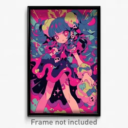 Anime Art Poster - Woman Feeling Greed Wearing Fluffy Tail Ribbon (Print)