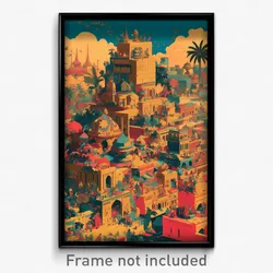 Bollywood Movie Poster - Detailed Ledge (India Retro Hindi Film Art Print)
