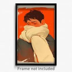 Indonesian Movie Poster - Man Feeling Lonely, Husky White Scarf (Art Print)