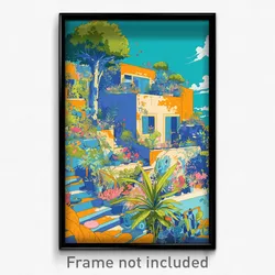French Movie Poster - Oval Waterway (France Psychedelic Art Retro Film Print)