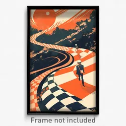 Hebrew Movie Poster - Elaborate Racetrack (Israel Retro Film Art Print)