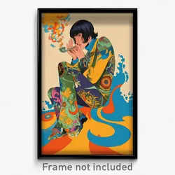 Greek Movie Poster - Boy Feeling Liking, Zany Multicolored Legwear (Art Print)