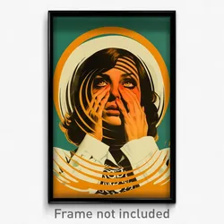 Mexican Movie Poster - Woman Feeling Restlessness, Stylish Sailor Hat (Print)