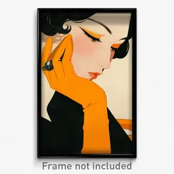 Mexican Movie Poster - Woman Feeling Cynicism, Warm Orange Gloves (Art Print)