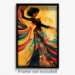 Brazilian Movie Poster - Woman Feeling Envy, Warped Long Dress (Art Print)