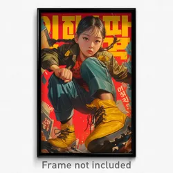 Korean Movie Poster - Girl Feeling Contempt, Old Yellow Footwear (Art Print)