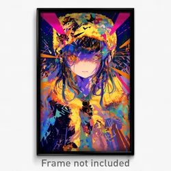 Anime Art Poster - Girl Feeling Patience Wearing Golden Fur Hat (Print)
