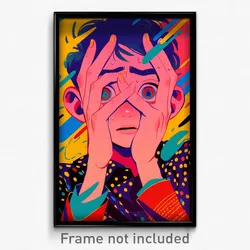 Greek Movie Poster - Boy Feeling Disappointment, Vibrant Single Side Bun (Print)