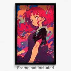 Anime Art Poster - Woman Feeling Adoration Wearing Pretty Black Apron (Print)
