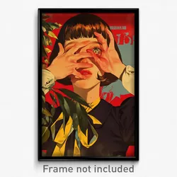 German Movie Poster - Girl Feeling Rattled, Sophisticated Arm Ribbon (Art Print)