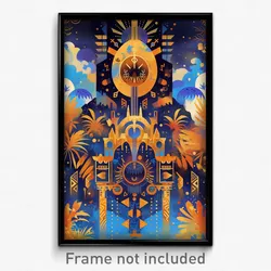 Icelandic Movie Poster - Tidy Post (Iceland Psychedelic Art Retro Film Print)