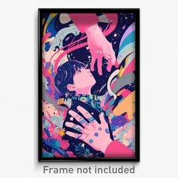 Movie Art Poster - Boy Feeling Guilt, Acceptable Pink Gloves (Retro Film Print)