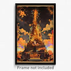French Movie Poster - Grimy Tower (France Psychedelic Art Retro Film Print)