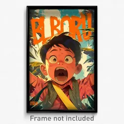 Indonesian Movie Poster - Boy Feeling Surprise, Green Cardigan Vest (Art Print)
