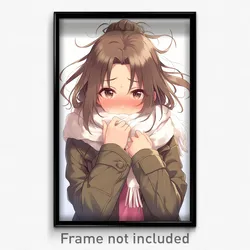 Anime Art Poster - Beaver Feeling Sentimentality Wearing Frustrated White Scarf