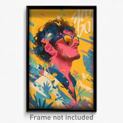 French Movie Poster - Man Feeling Outrage, Beautiful Yellow Scrunchie (Print)