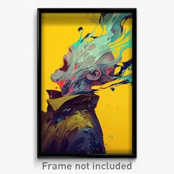Art Poster - Old Head (Psychedelic Trippy Weird 11x17 Print)