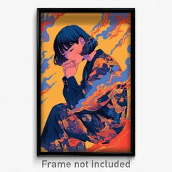 Thai Movie Poster - Girl Feeling Mad, Wobbly Two Sided Fabric (Art Print)