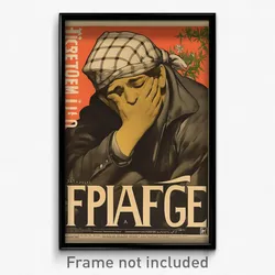French Movie Poster - Man Feeling Yawning, Crafty Buckle (France Film Art Print)