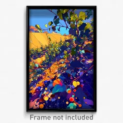 Art Poster - Stained Vineyard (Psychedelic Trippy Weird 11x17 Print)