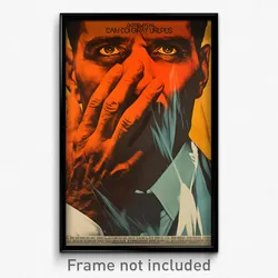 Brazilian Movie Poster - Man Feeling Fright, Colorless Arm Ribbon (Art Print)