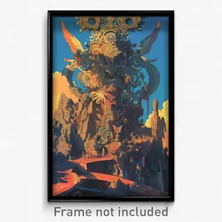 Art Poster - Perfect Ramparts (Psychedelic Trippy Weird 11x17 Cartoon Print)