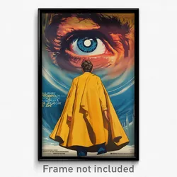 French Movie Poster - Man Feeling Surprise, Reflecting Collared Cape (Art Print)
