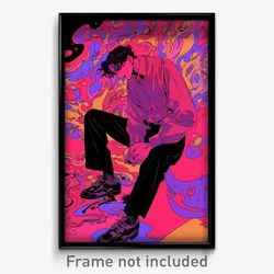 Anime Art Poster - Man Feeling Hatred Wearing Smooth Pink (Print)