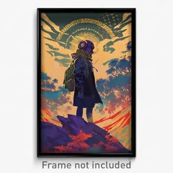 Icelandic Movie Poster - Woman Feeling Moody, Candid Green Bag (Art Print)