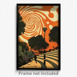 German Movie Poster - Memorable Lamp (Germany Psychedelic Art Retro Film Print)