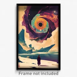 Icelandic Movie Poster - Cavernous Space (Iceland Retro Film Art Print)