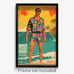 French Movie Poster - Man Feeling Indignant, Worldly Print Shorts (Art Print)