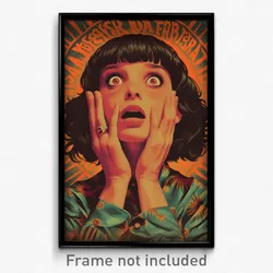 Mexican Movie Poster - Girl Feeling Astonished, Lively Shirt Overhang (Print)