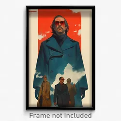 Icelandic Movie Poster - Man Feeling Calmness, Small Tinted Eyewear (Art Print)
