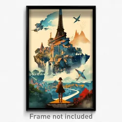 French Movie Poster - Warped Heights (France Psychedelic Art Retro Film Print)