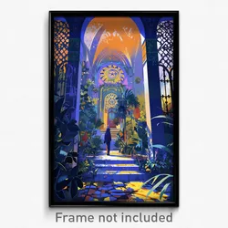 Art Poster - Leafy Synagogue (Psychedelic Trippy Weird 11x17 Print)