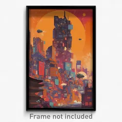 Korean Movie Poster - Unknown American City (Korea Retro Film Art Print)