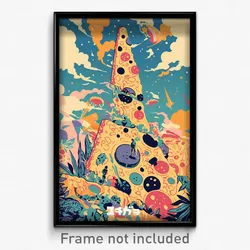 German Movie Poster - Tall Pizza (Germany Psychedelic Art Retro Film Print)