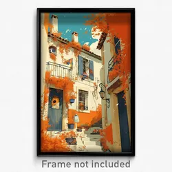 French Movie Poster - Drab Courtyard (France Psychedelic Art Retro Film Print)