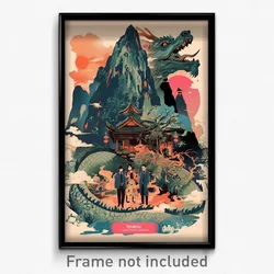Thai Movie Poster - Mountainous Home Theatre (Thailand Retro Film Art Print)