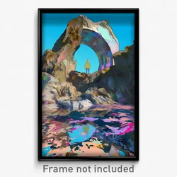 Art Poster - Lost Pier (Psychedelic Trippy Weird 11x17 Cartoon Print)