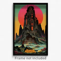 German Movie Poster - Exotic Bog (Germany Psychedelic Art Retro Film Print)