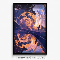 Art Poster - Circular Stream (Psychedelic Trippy Weird 11x17 Cartoon Print)