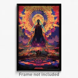 Art Poster - Enormous Reservoir (Psychedelic Trippy Weird 11x17 Cartoon Print)