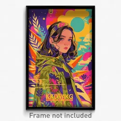 Indonesian Movie Poster - Girl Feeling Discomfort, Burly Green Cape (Art Print)