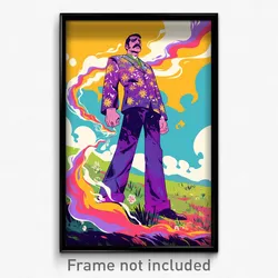 Mexican Movie Poster - Man Feeling Upset, Homely Purple Sleeves (Art Print)