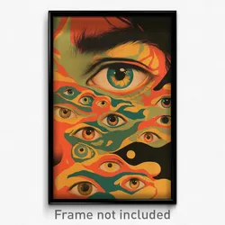 Brazilian Movie Poster - Antique Kame (Brazil Psychedelic Art Retro Film Print)