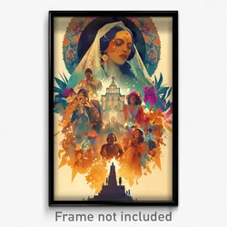 Mexican Movie Poster - Golden Country (Mexico Psychedelic Art Retro Film Print)
