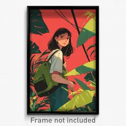 Indonesian Movie Poster - Girl Feeling Moody, Reflecting Green Bag (Art Print)
